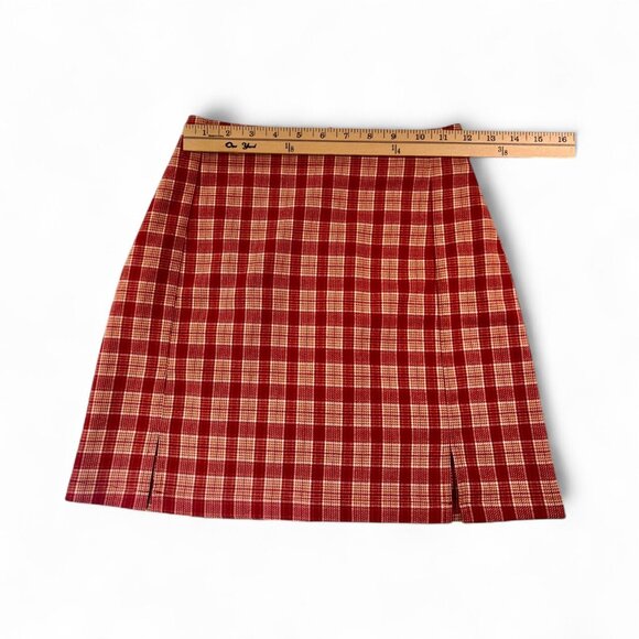 Brandy Melville John Galt Cara Autumn Preppy  Plaid Mini Skirt New with Tags XS - Picture 4 of 6